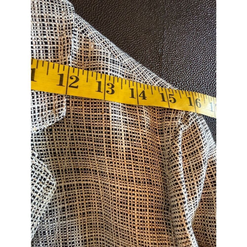 Armani Collezioni Linen blend Neutral Tweed Blazer 3 button closure size 10 - Picture 9 of 15